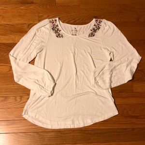 American Eagle Embroidered Long Sleeve Tee